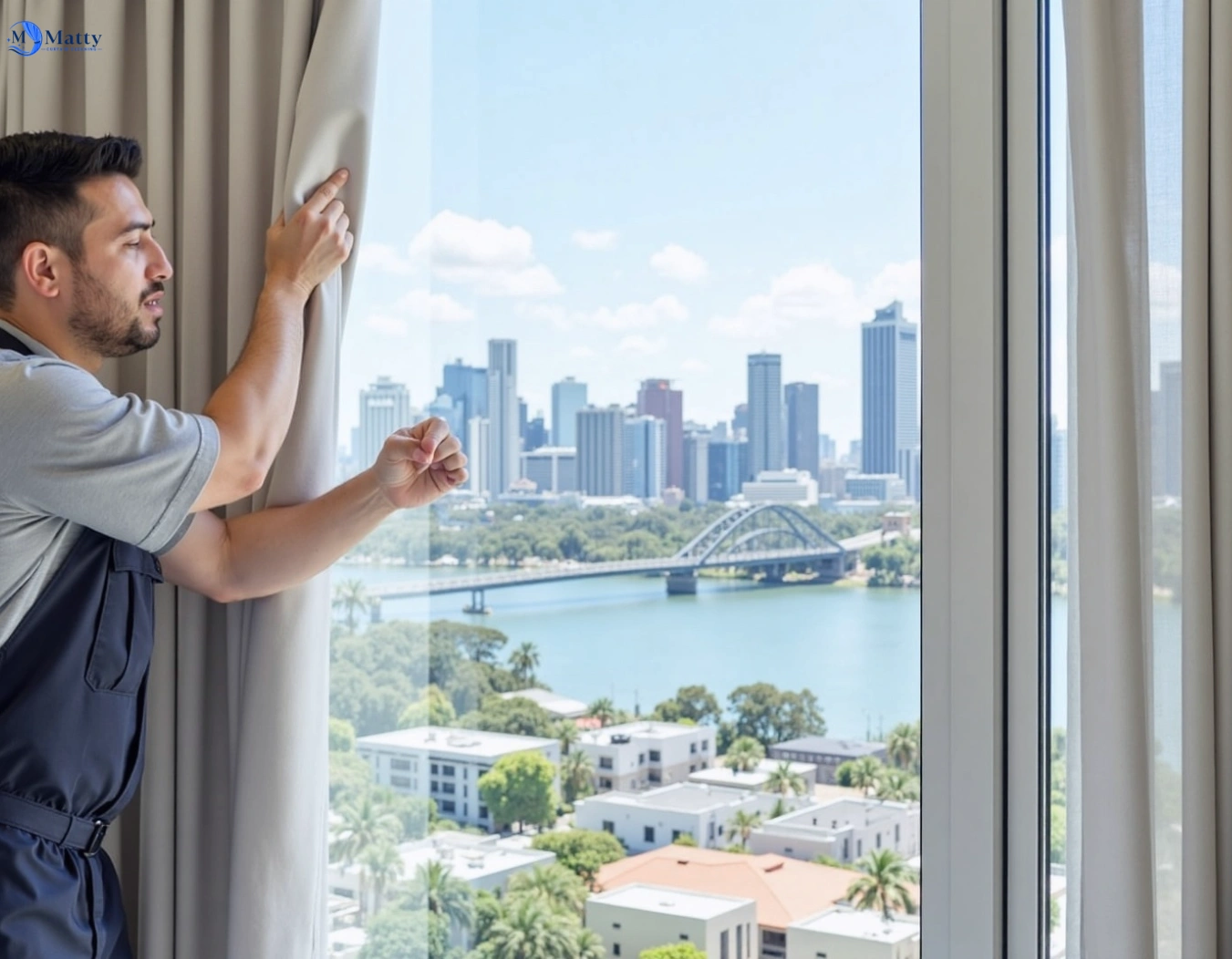 Professional curtain steam cleaning service rosemeadow-nsw QLD by Matty Curtain Cleaning