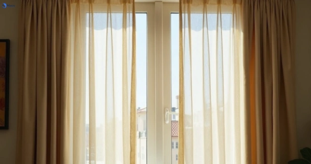Dull dusty drapes in rosemeadow-nsw before professional cleaning